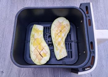 Cuisson aubergine pour Caviar d’aubergine à l’airfryer