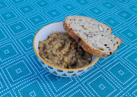 Recette apéritive le Caviar d’aubergine à l’airfryer